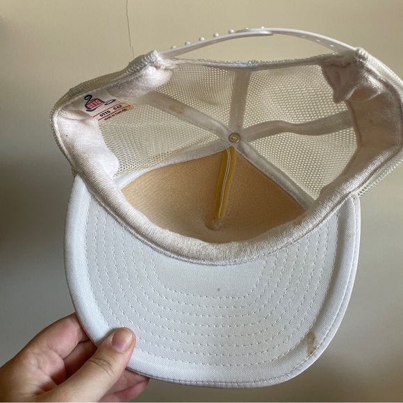 Vintage Dennys Pismo Beach White Trucker Hat SnapBack cap - Picture 6 of 9